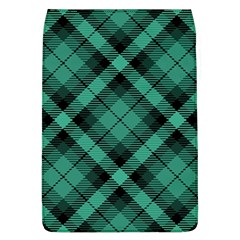 Biscay Green Black Plaid Removable Flap Cover (l) by SpinnyChairDesigns