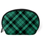 Biscay Green Black Plaid Accessory Pouch (Large) Back