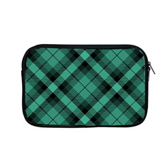 Biscay Green Black Plaid Apple Macbook Pro 13  Zipper Case by SpinnyChairDesigns