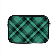 Biscay Green Black Plaid Apple Macbook Pro 15  Zipper Case by SpinnyChairDesigns