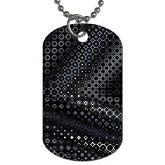 Black Abstract Pattern Dog Tag (one Side) by SpinnyChairDesigns