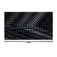 Black Abstract Pattern Business Card Holder by SpinnyChairDesigns