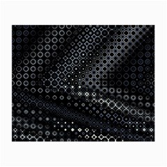 Black Abstract Pattern Small Glasses Cloth by SpinnyChairDesigns