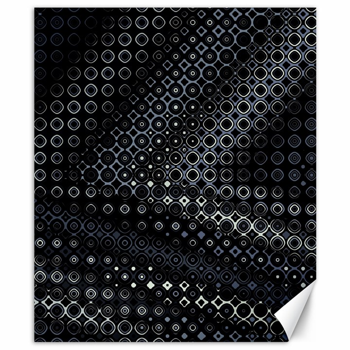 Black Abstract Pattern Canvas 8  x 10 