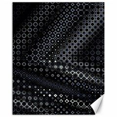 Black Abstract Pattern Canvas 16  X 20  by SpinnyChairDesigns