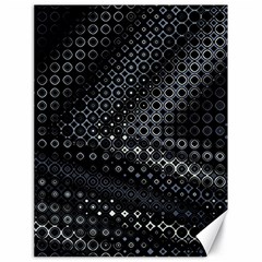 Black Abstract Pattern Canvas 18  X 24  by SpinnyChairDesigns