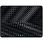 Black Abstract Pattern Fleece Blanket (Large)  80 x60  Blanket Front