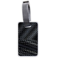 Black Abstract Pattern Luggage Tag (one Side) by SpinnyChairDesigns