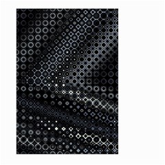 Black Abstract Pattern Large Garden Flag (two Sides) by SpinnyChairDesigns