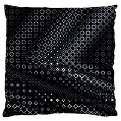 Black Abstract Pattern Large Cushion Case (one Side) by SpinnyChairDesigns