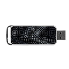 Black Abstract Pattern Portable Usb Flash (one Side) by SpinnyChairDesigns