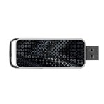 Black Abstract Pattern Portable USB Flash (Two Sides) Front