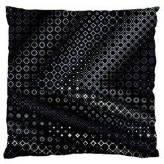 Black Abstract Pattern Standard Flano Cushion Case (one Side) by SpinnyChairDesigns