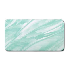 Biscay Green White Feathered Swoosh Medium Bar Mats by SpinnyChairDesigns