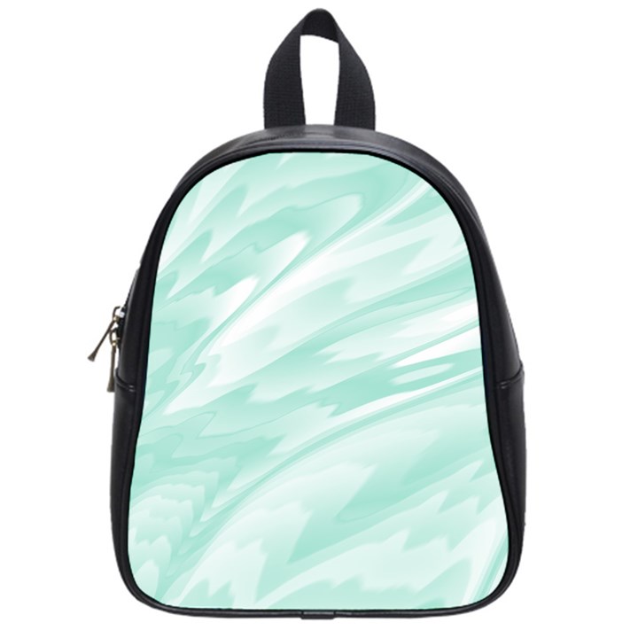 Biscay Green White Feathered Swoosh School Bag (Small)