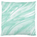 Biscay Green White Feathered Swoosh Large Cushion Case (One Side) Front