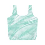 Biscay Green White Feathered Swoosh Full Print Recycle Bag (M) Front