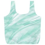 Biscay Green White Feathered Swoosh Full Print Recycle Bag (XL) Front