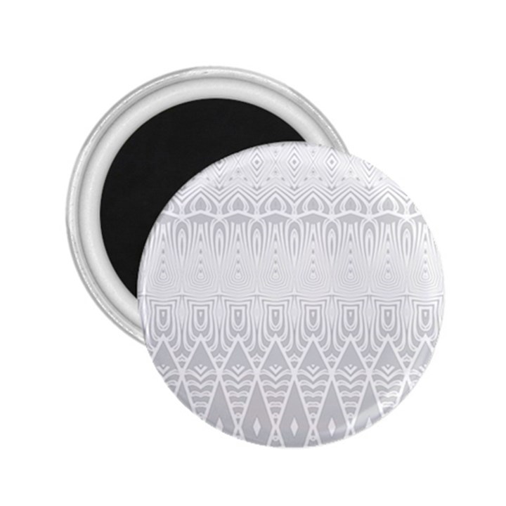 Boho White Wedding Pattern 2.25  Magnets