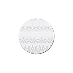 Boho White Wedding Pattern Golf Ball Marker (4 Pack) by SpinnyChairDesigns