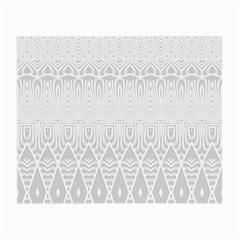 Boho White Wedding Pattern Small Glasses Cloth (2 Sides) by SpinnyChairDesigns