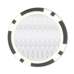 Boho White Wedding Pattern Poker Chip Card Guard Front