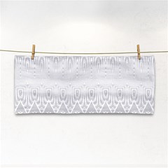 Boho White Wedding Pattern Hand Towel by SpinnyChairDesigns