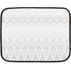 Boho White Wedding Pattern Double Sided Fleece Blanket (mini)  by SpinnyChairDesigns