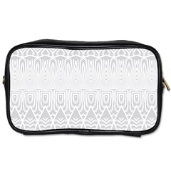 Boho White Wedding Pattern Toiletries Bag (two Sides) by SpinnyChairDesigns