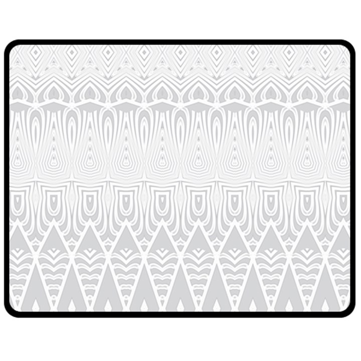 Boho White Wedding Pattern Fleece Blanket (Medium) 