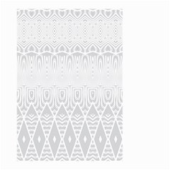 Boho White Wedding Pattern Small Garden Flag (two Sides) by SpinnyChairDesigns