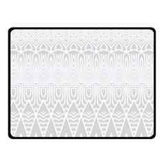 Boho White Wedding Pattern Double Sided Fleece Blanket (small)  by SpinnyChairDesigns