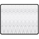 Boho White Wedding Pattern Double Sided Fleece Blanket (Medium)  58.8 x47.4  Blanket Front