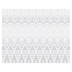 Boho White Wedding Pattern Double Sided Flano Blanket (medium)  by SpinnyChairDesigns