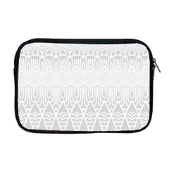 Boho White Wedding Pattern Apple Macbook Pro 17  Zipper Case by SpinnyChairDesigns