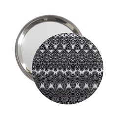 Boho Black And White Pattern 2 25  Handbag Mirrors by SpinnyChairDesigns