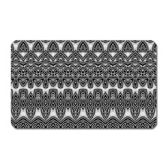 Boho Black And White Pattern Magnet (rectangular) by SpinnyChairDesigns