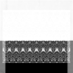 Boho Black And White Pattern Rectangular Jigsaw Puzzl by SpinnyChairDesigns