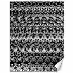 Boho Black And White Pattern Canvas 36  X 48 