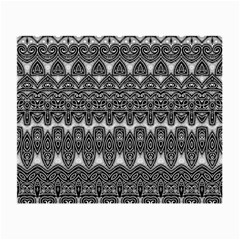 Boho Black And White Pattern Small Glasses Cloth (2 Sides) by SpinnyChairDesigns