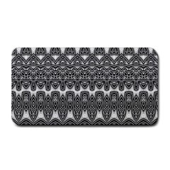 Boho Black And White Pattern Medium Bar Mats by SpinnyChairDesigns