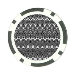 Boho Black And White Pattern Poker Chip Card Guard (10 Pack) by SpinnyChairDesigns