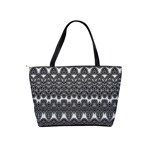 Boho Black and White Pattern Classic Shoulder Handbag Back