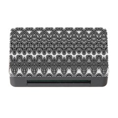 Boho Black And White Pattern Memory Card Reader With Cf by SpinnyChairDesigns