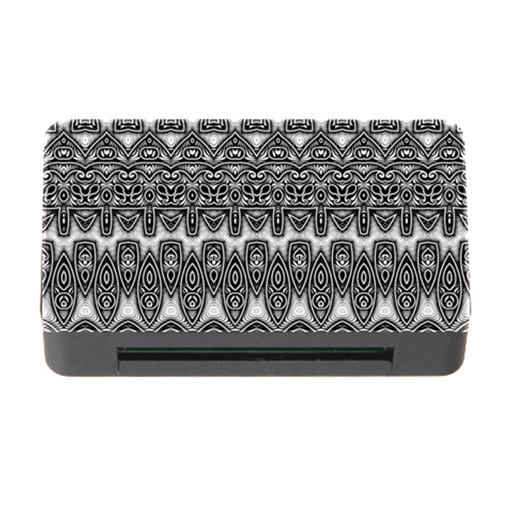 Boho Black and White Pattern Memory Card Reader with CF