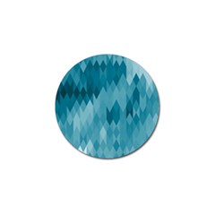 Cerulean Blue Geometric Patterns Golf Ball Marker by SpinnyChairDesigns