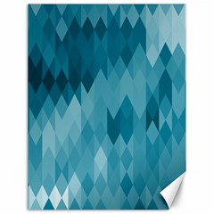 Cerulean Blue Geometric Patterns Canvas 18  X 24  by SpinnyChairDesigns