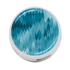 Cerulean Blue Geometric Patterns 4-port Usb Hub (two Sides) by SpinnyChairDesigns