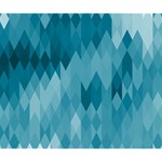 Cerulean Blue Geometric Patterns Deluxe Canvas 14  x 11  (Stretched) 14  x 11  x 1.5  Stretched Canvas