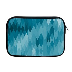 Cerulean Blue Geometric Patterns Apple Macbook Pro 17  Zipper Case by SpinnyChairDesigns